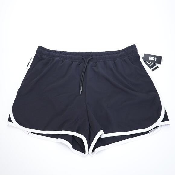 Ideology Plus Size Womens Running Shorts - Womens 1X - Deep Black / White - NWT - Picture 2 of 5